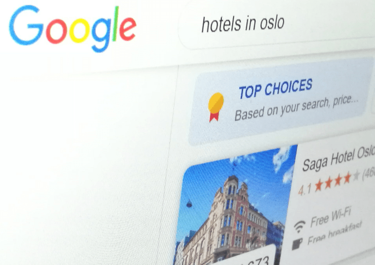 google ve oteller